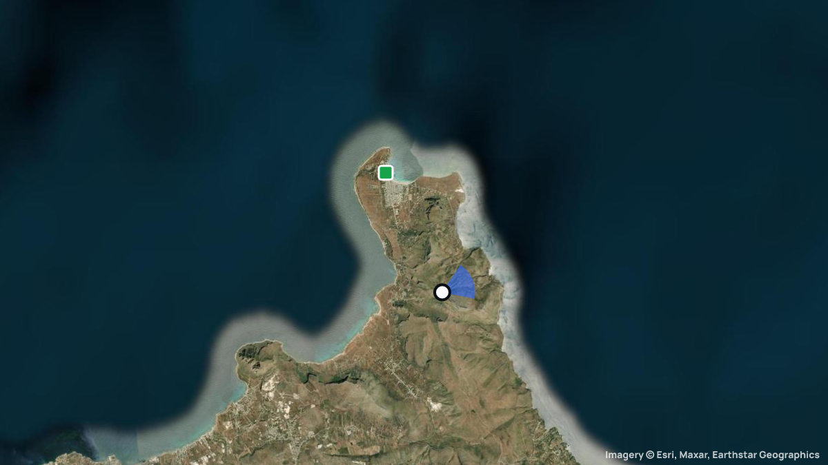 Satellitenkarte von San Vito Lo Capo mit Start- und Landeplätzen