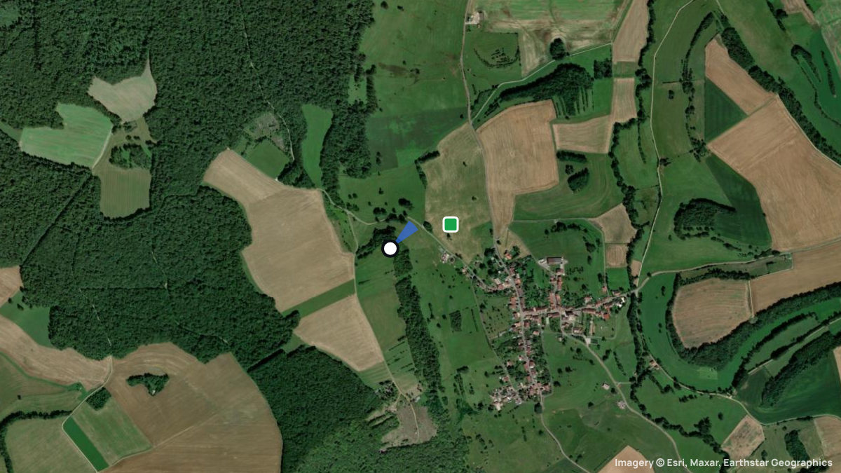 Satellitenkarte von Plateau de Chauffourt mit Start- und Landeplätzen