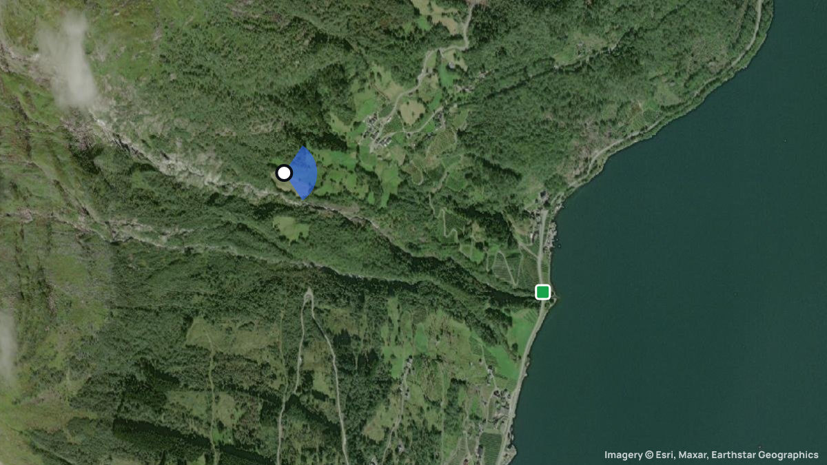 Satellite map of Rogdo with its launches and landings