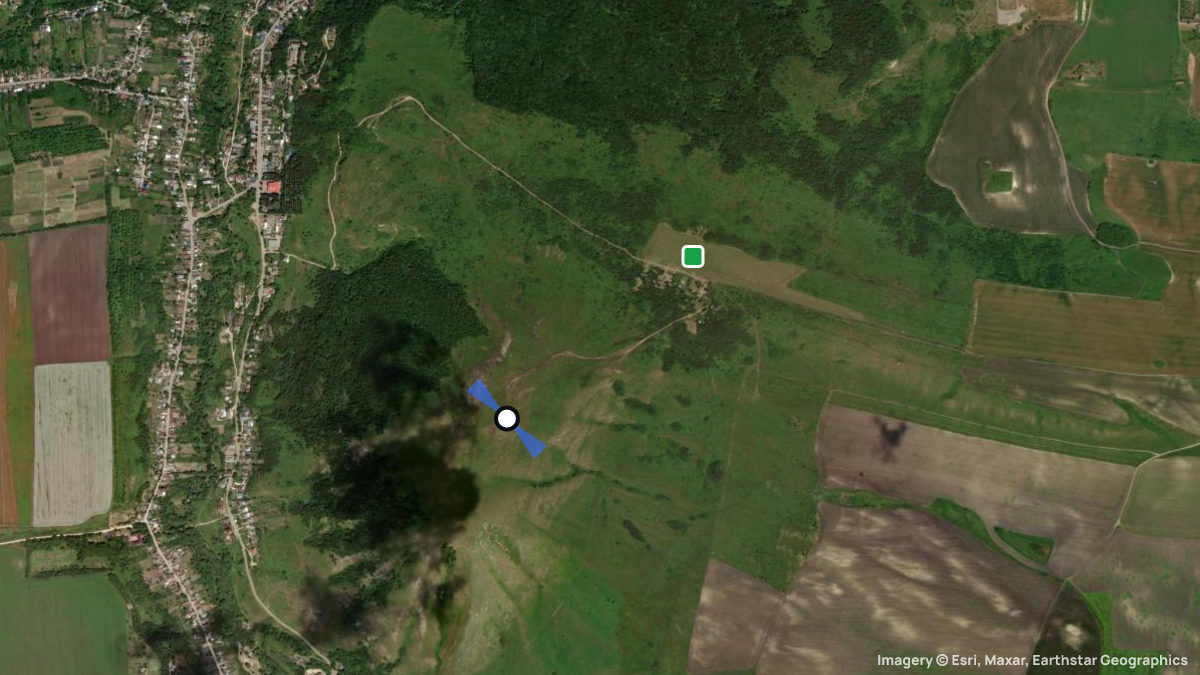 Satellite map of Dzhutsa with its launches and landings