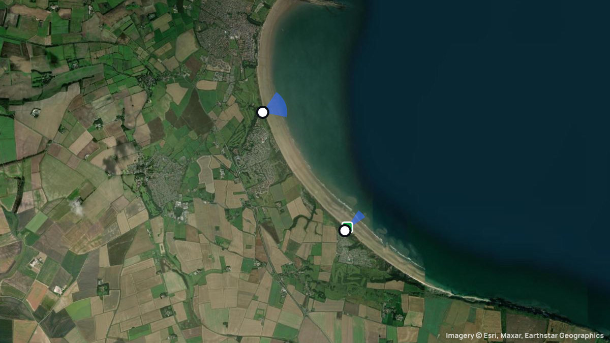 Satellite map of Reighton with its launches and landings