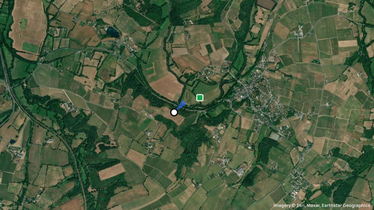 Satellitenkarte von Chaudefonds-sur-Layon mit Start- und Landeplätzen