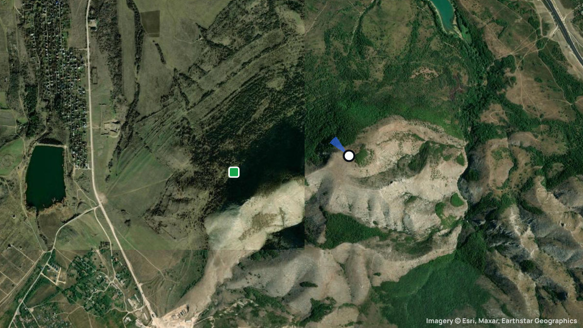 Satellite map of Tas Tao with its launches and landings