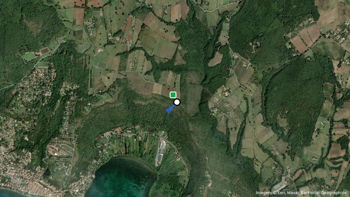 Satellitenkarte von Trevignano Romano mit Start- und Landeplätzen