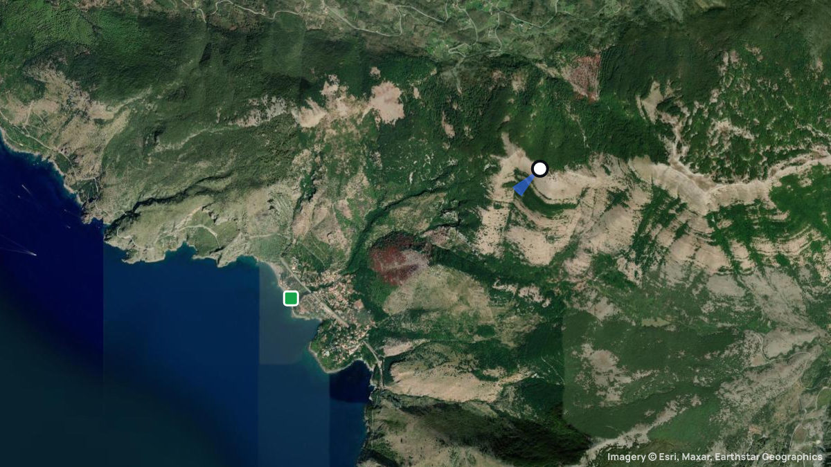 Satellitenkarte von Monte Coccovello mit Start- und Landeplätzen