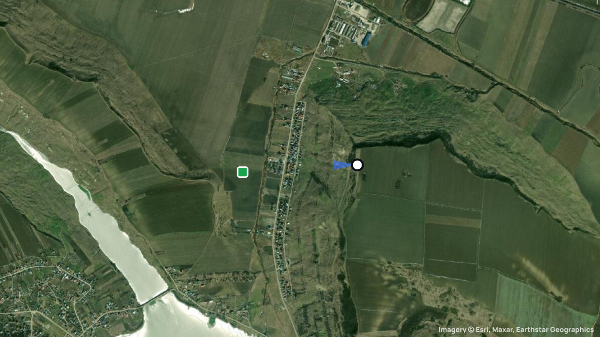 Satellitenkarte von Letcani West mit Start- und Landeplätzen