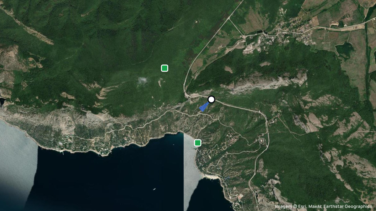 Satellite map of Laspi with its launches and landings
