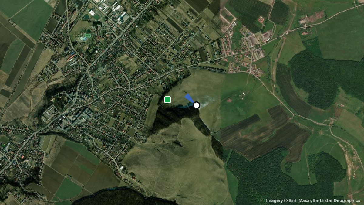 Satellite map of St. George Hill with its launches and landings