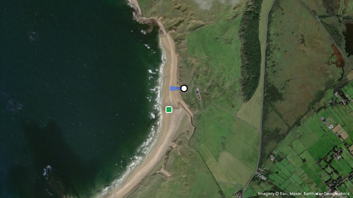 Satellitenkarte von Mullaghmor West mit Start- und Landeplätzen