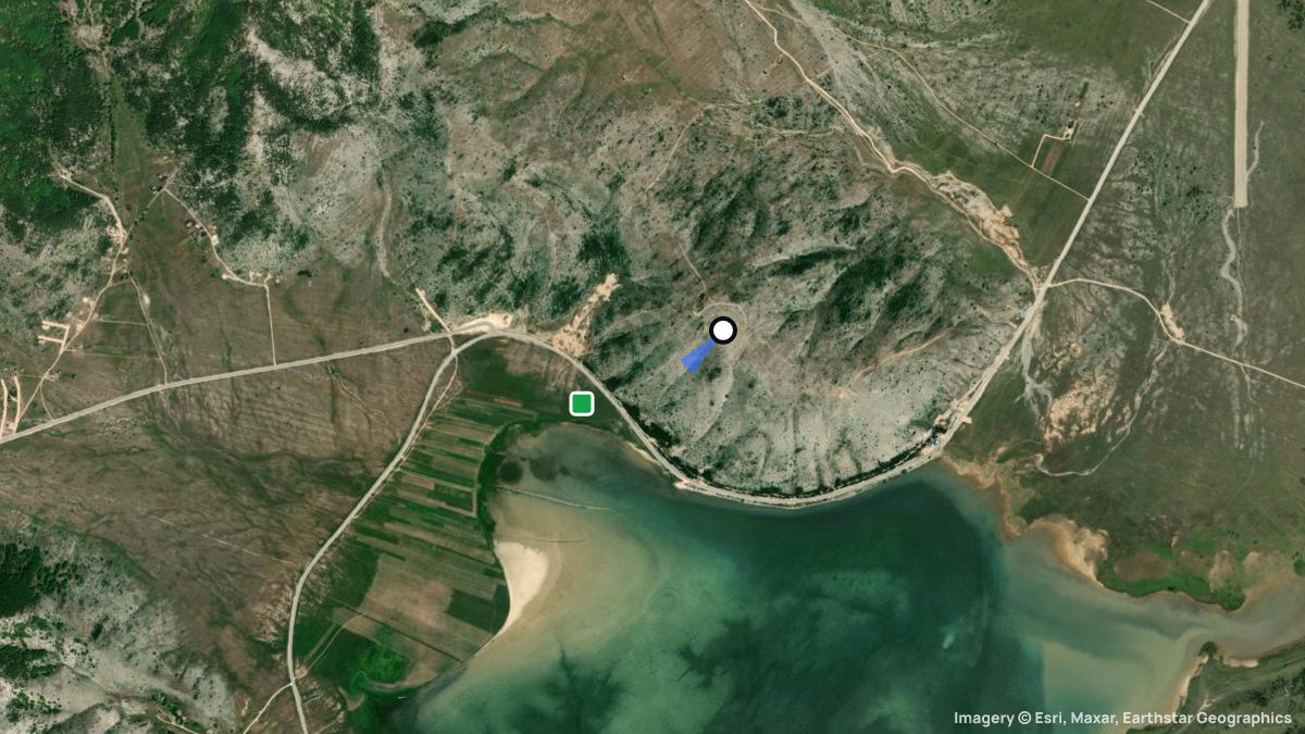 Satellite map of Blidinje with its launches and landings