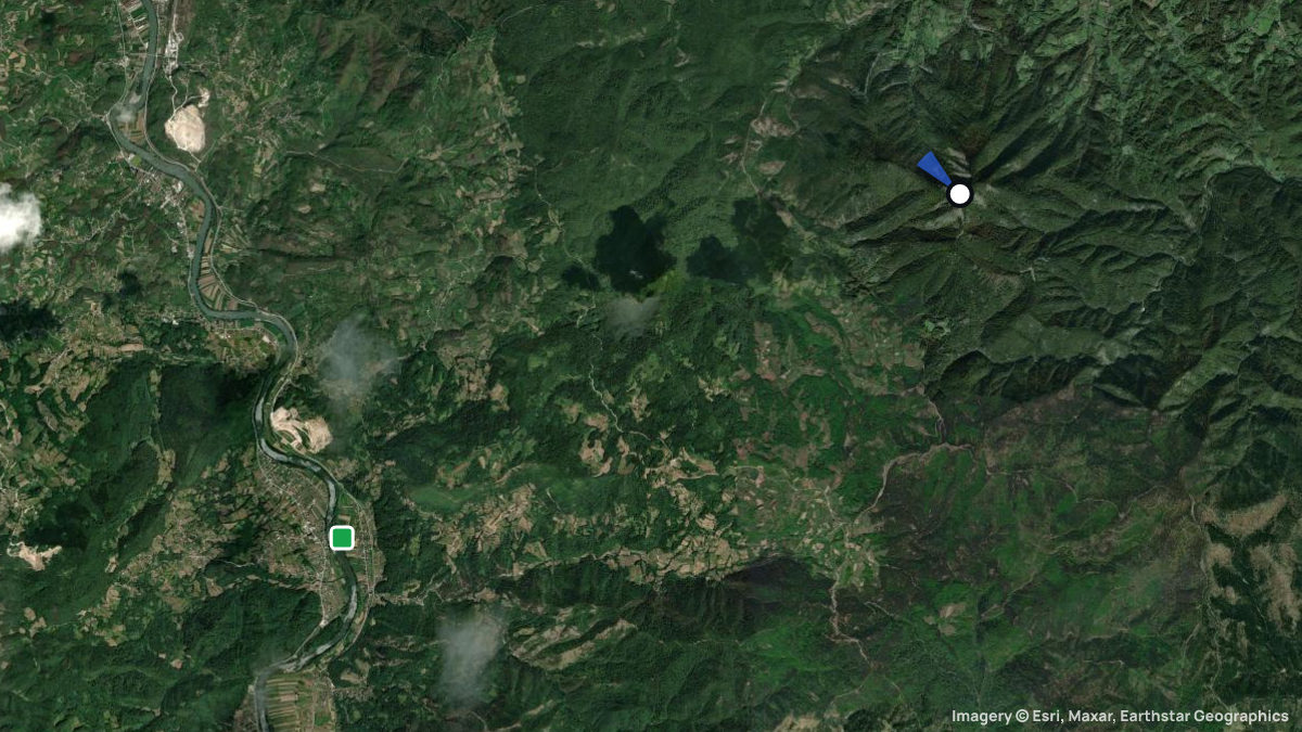 Satellite map of Gostilju with its launches and landings