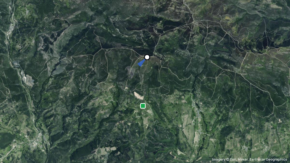Satellite map of Gistredo with its launches and landings