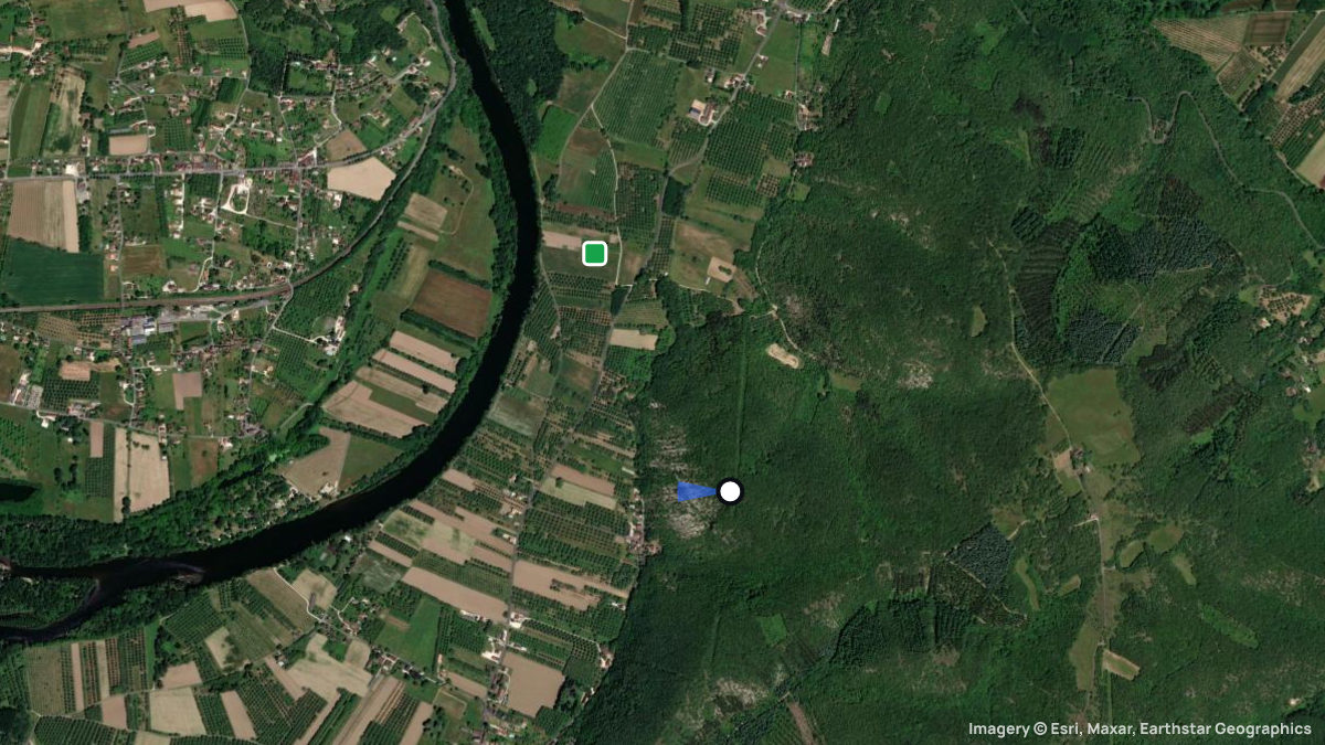 Satellitenkarte von Le Roc mit Start- und Landeplätzen