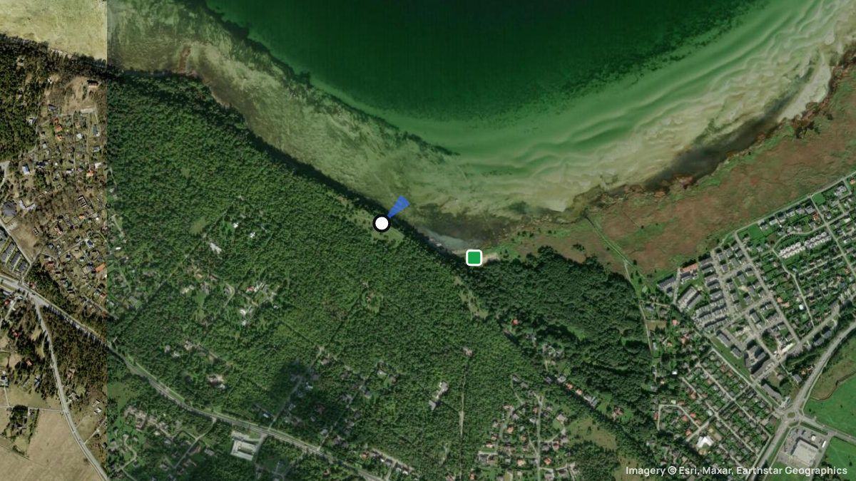 Satellite map of Tabasalu with its launches and landings