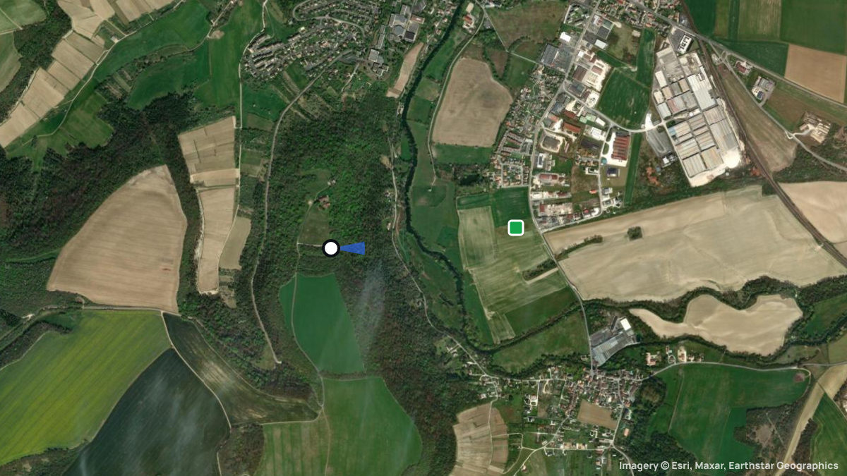 Satellite map of Sainte Germaine with its launches and landings
