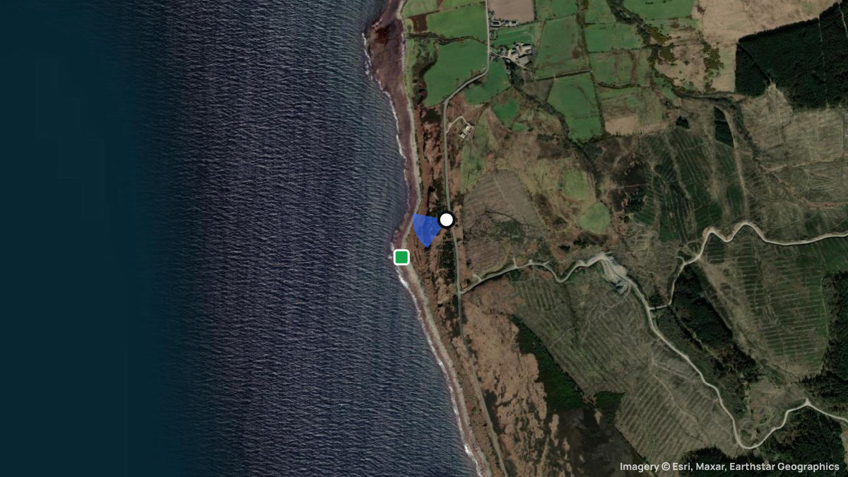 Satellite map of Brownhead with its launches and landings