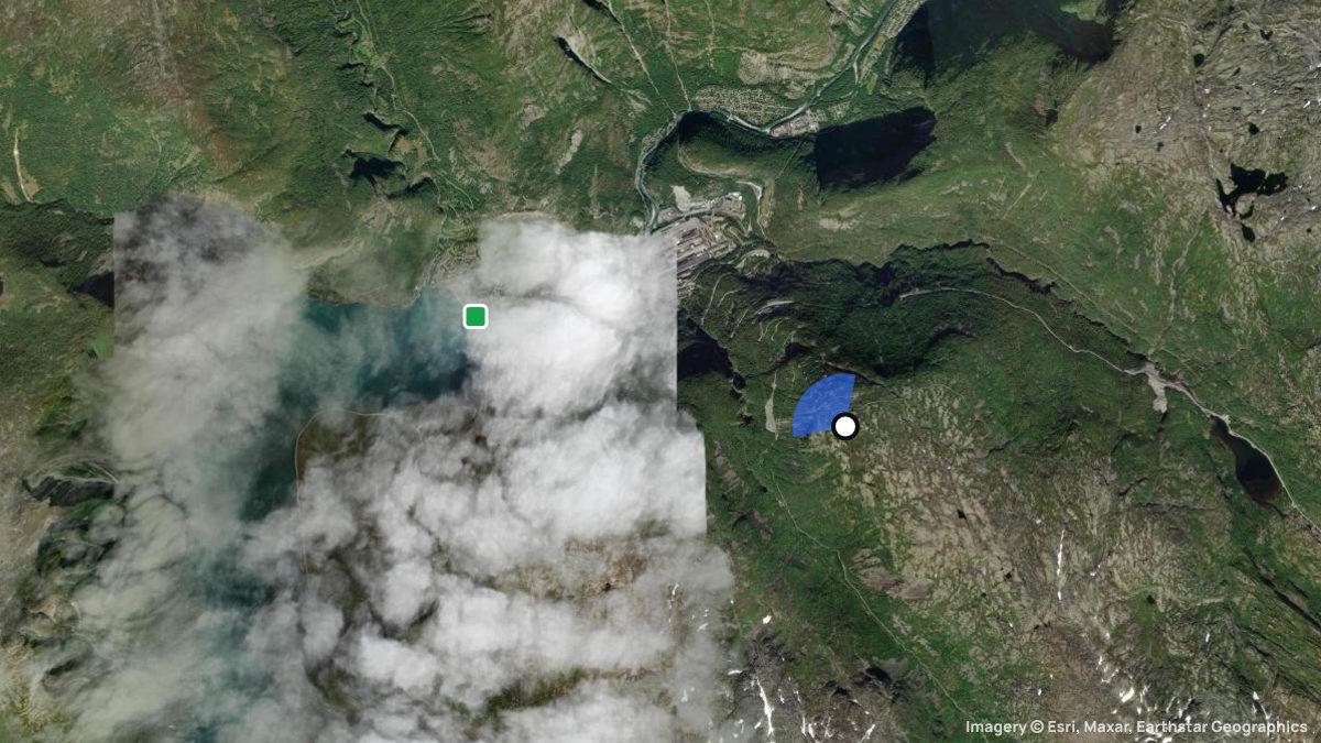 Satellite map of Ardal with its launches and landings