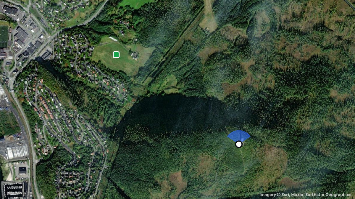 Satellitenkarte von Dolstad mit Start- und Landeplätzen