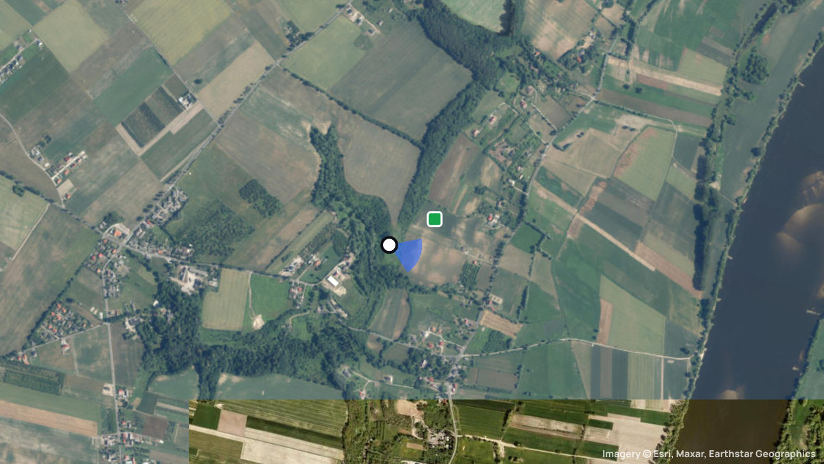 Satellite map of Bloczek with its launches and landings