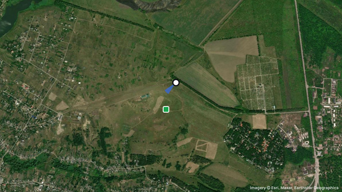 Satellite map of Cherkas'ka Lozova with its launches and landings