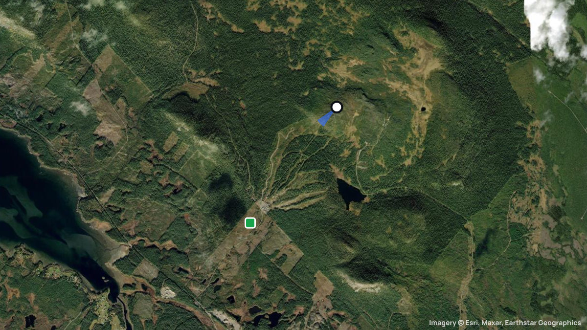Satellitenkarte von Nalovardo mit Start- und Landeplätzen