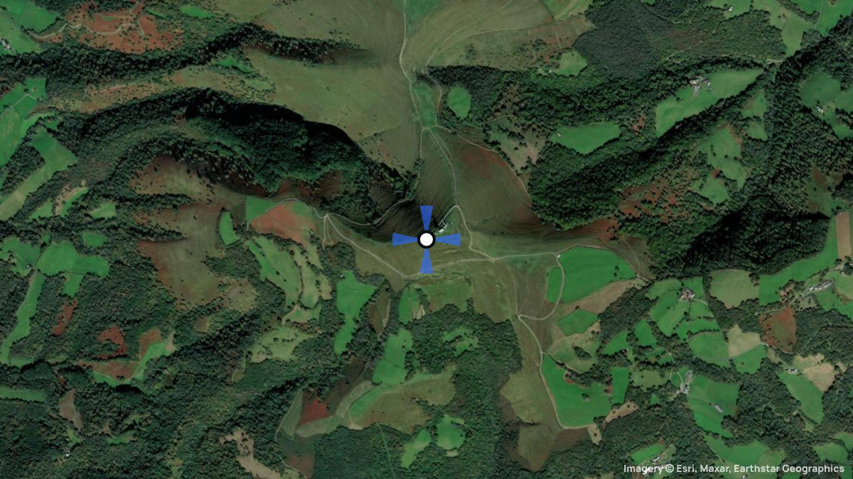 Satellitenkarte von Chapelle de la Madeleine mit Start- und Landeplätzen