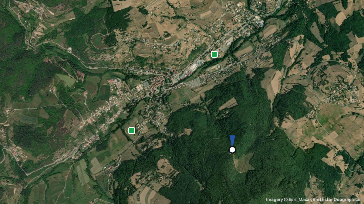 Satellitenkarte von La Paille mit Start- und Landeplätzen