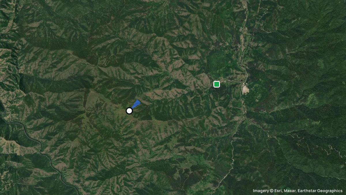 Satellite map of Stolovo with its launches and landings