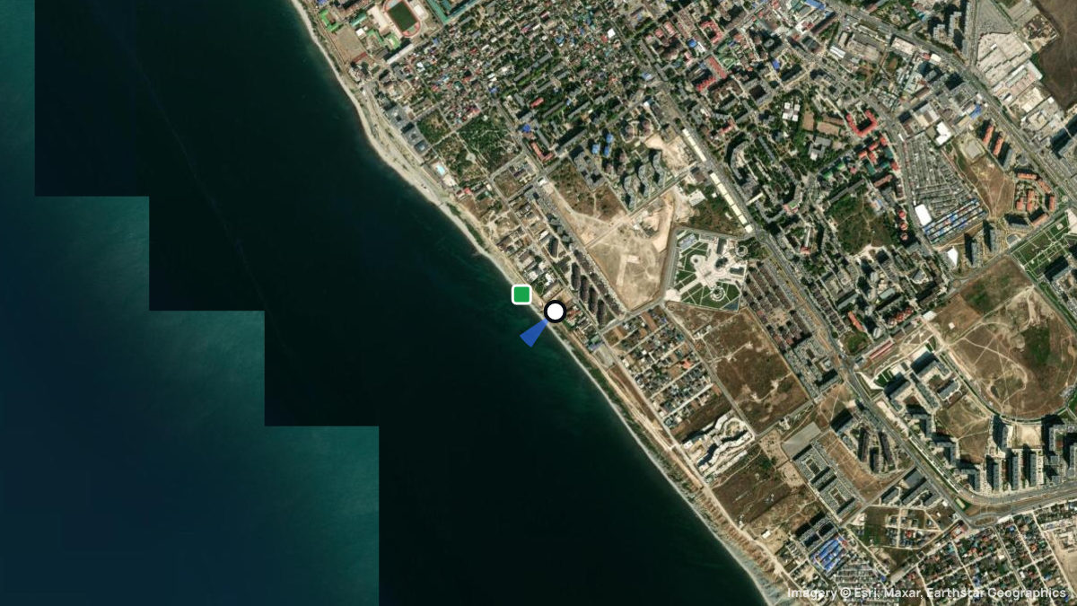Satellite map of Anapa with its launches and landings