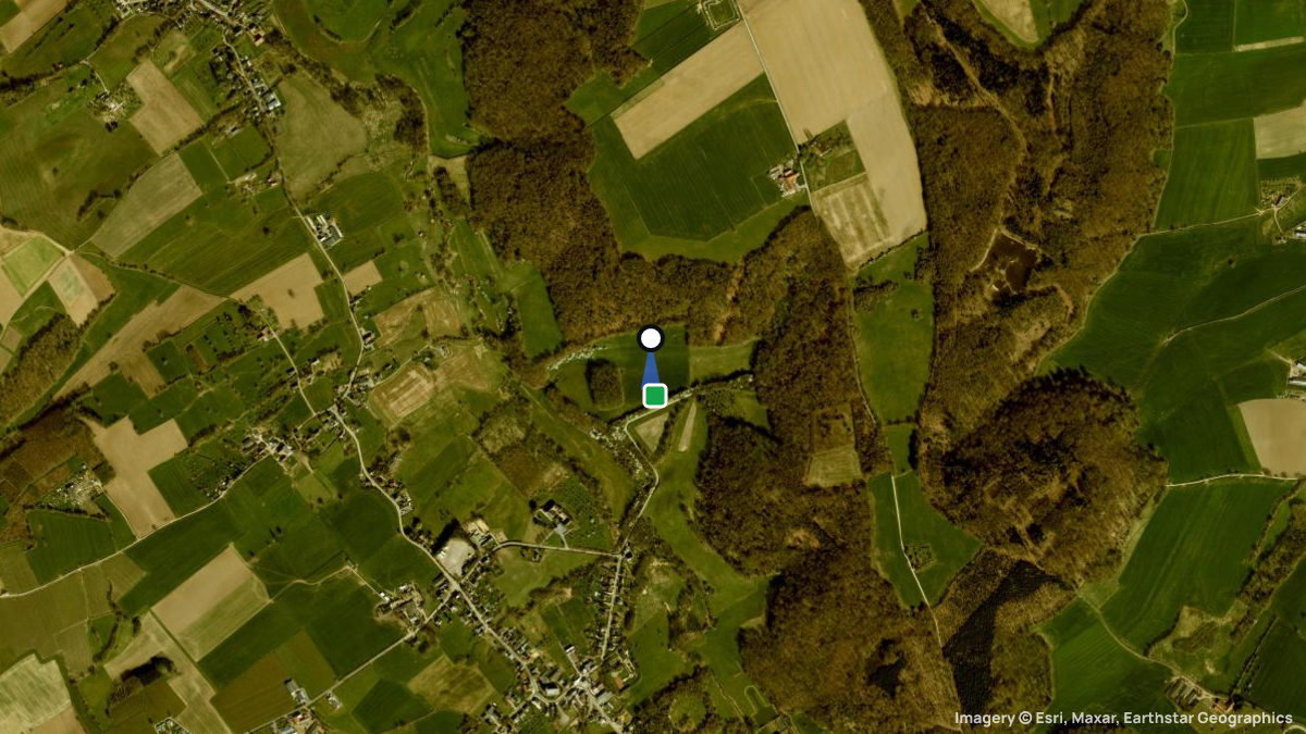 Satellite map of Teuven with its launches and landings