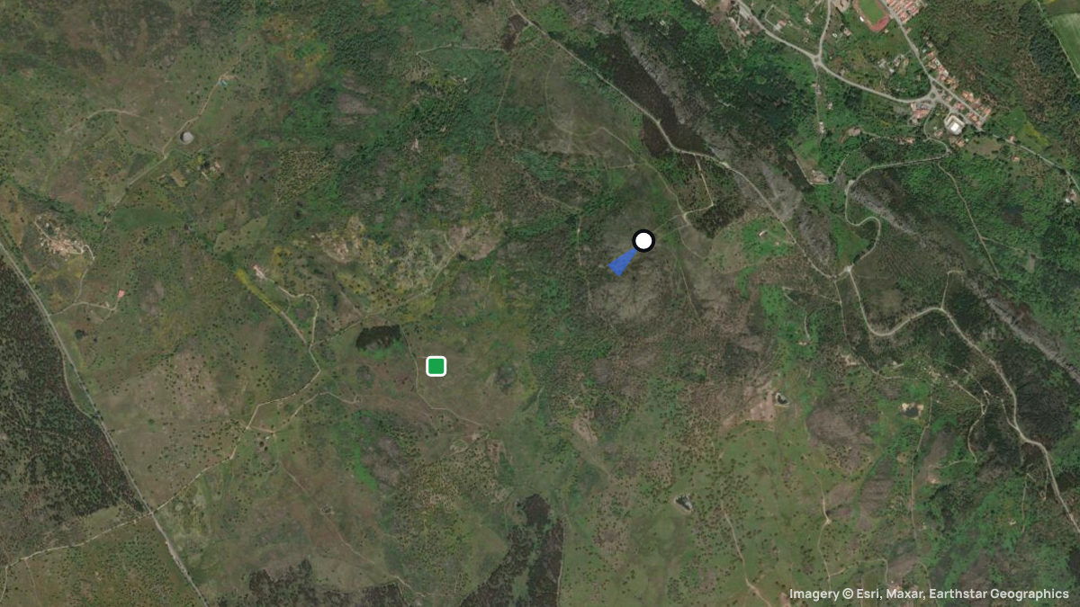 Satellitenkarte von Castelo de Vide mit Start- und Landeplätzen