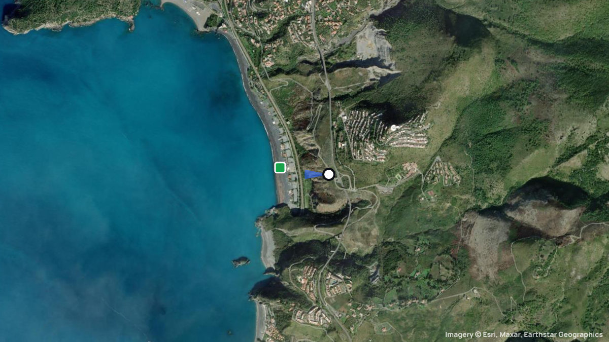 Satellite map of Atrigna with its launches and landings