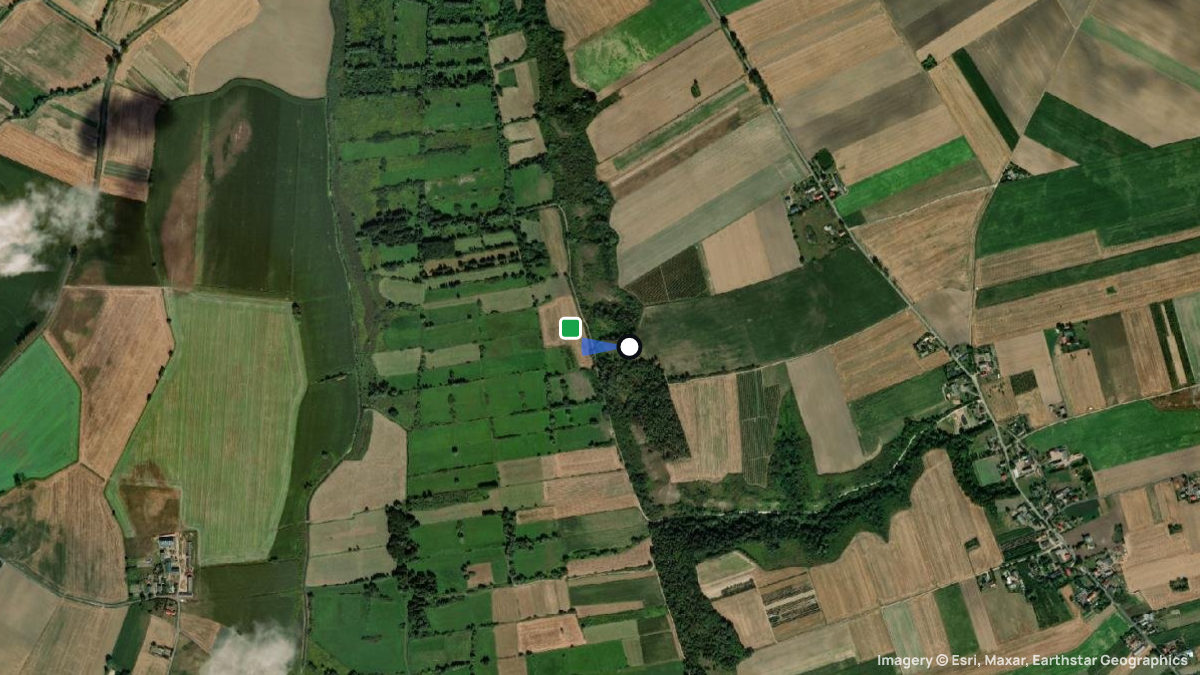 Satellite map of Starogrod with its launches and landings