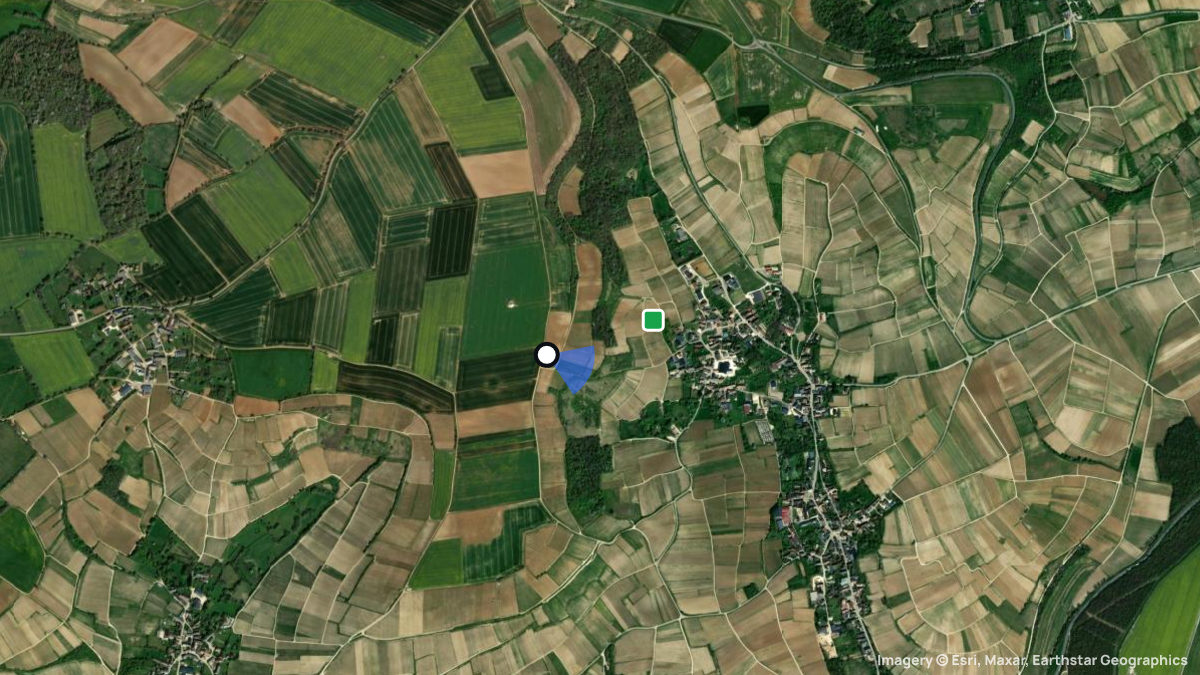 Satellitenkarte von La Cochette mit Start- und Landeplätzen