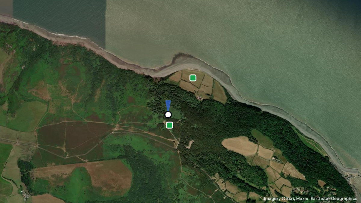 Satellite map of North Hill with its launches and landings