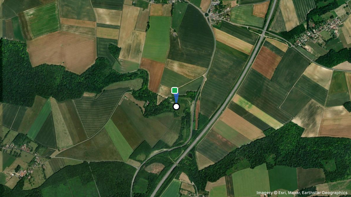 Satellitenkarte von Auteuil mit Start- und Landeplätzen