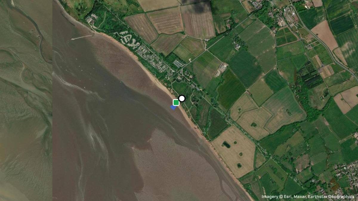 Satellite map of Thurstaston with its launches and landings