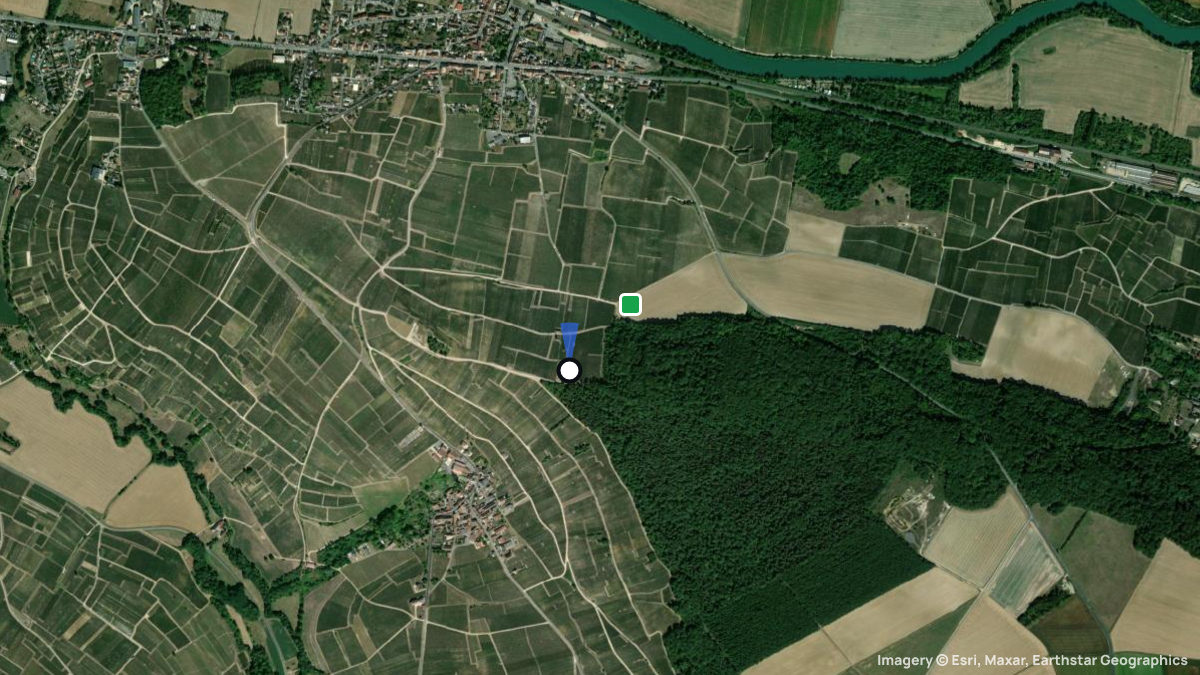 Satellitenkarte von Port a Binson mit Start- und Landeplätzen