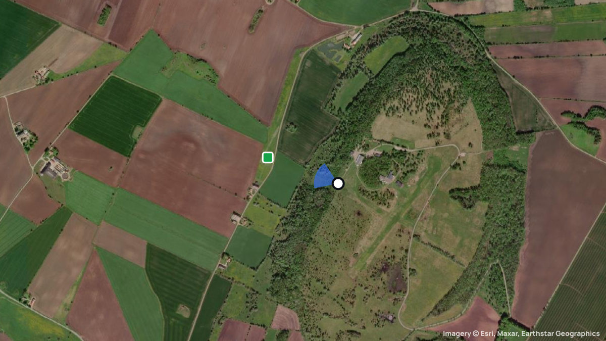 Satellite map of Alleberg West with its launches and landings