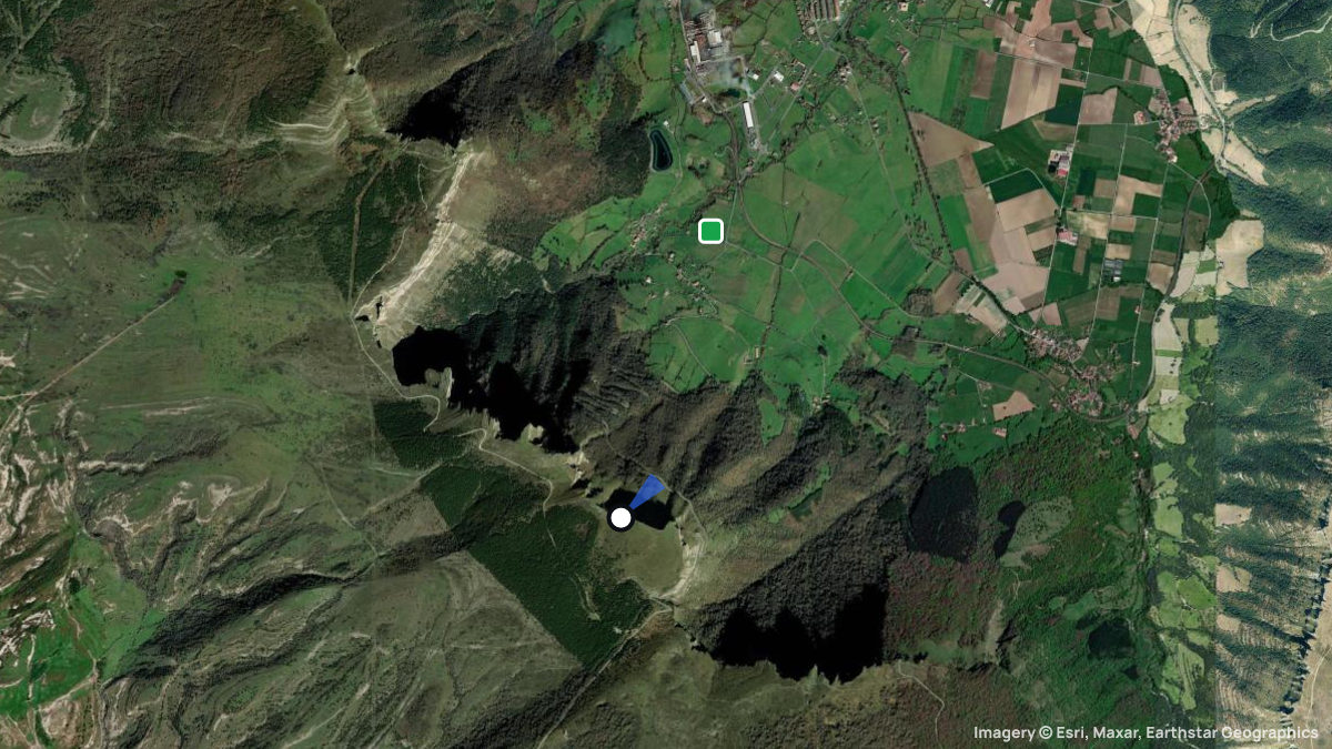Satellite map of Urduna with its launches and landings