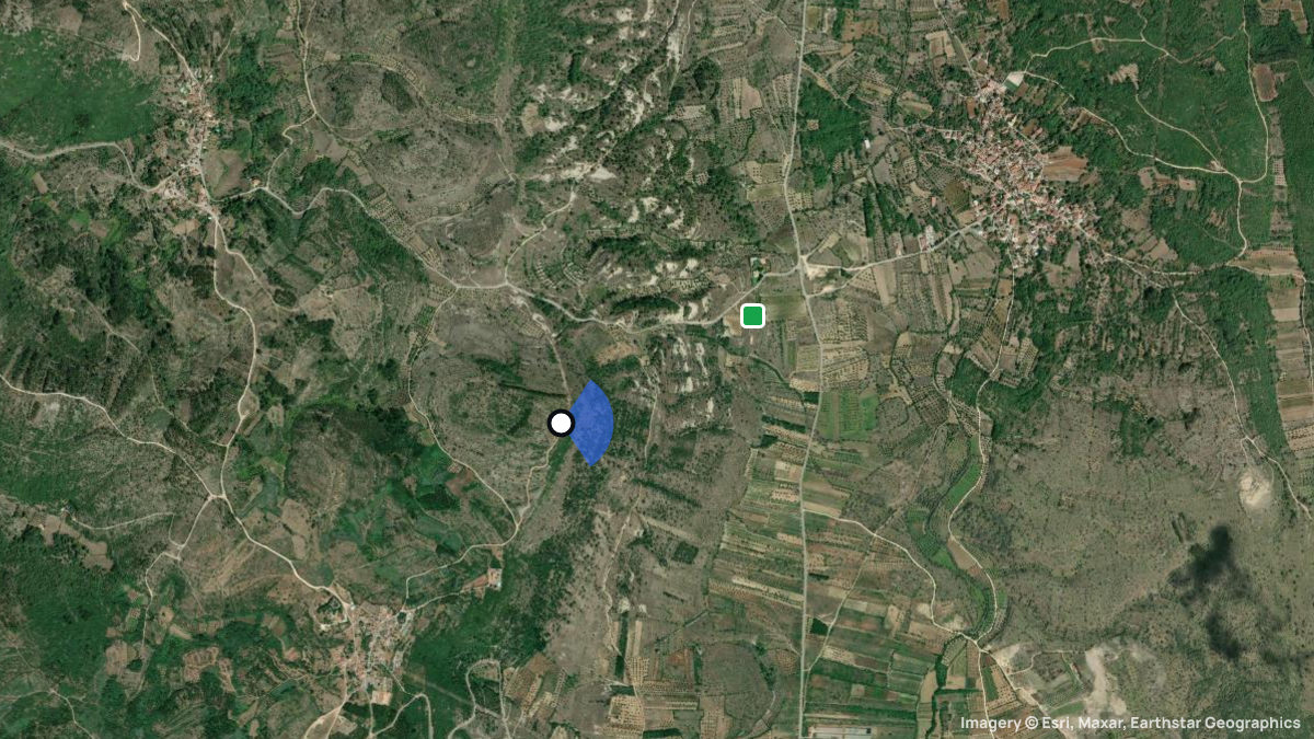 Satellite map of Rabacal with its launches and landings