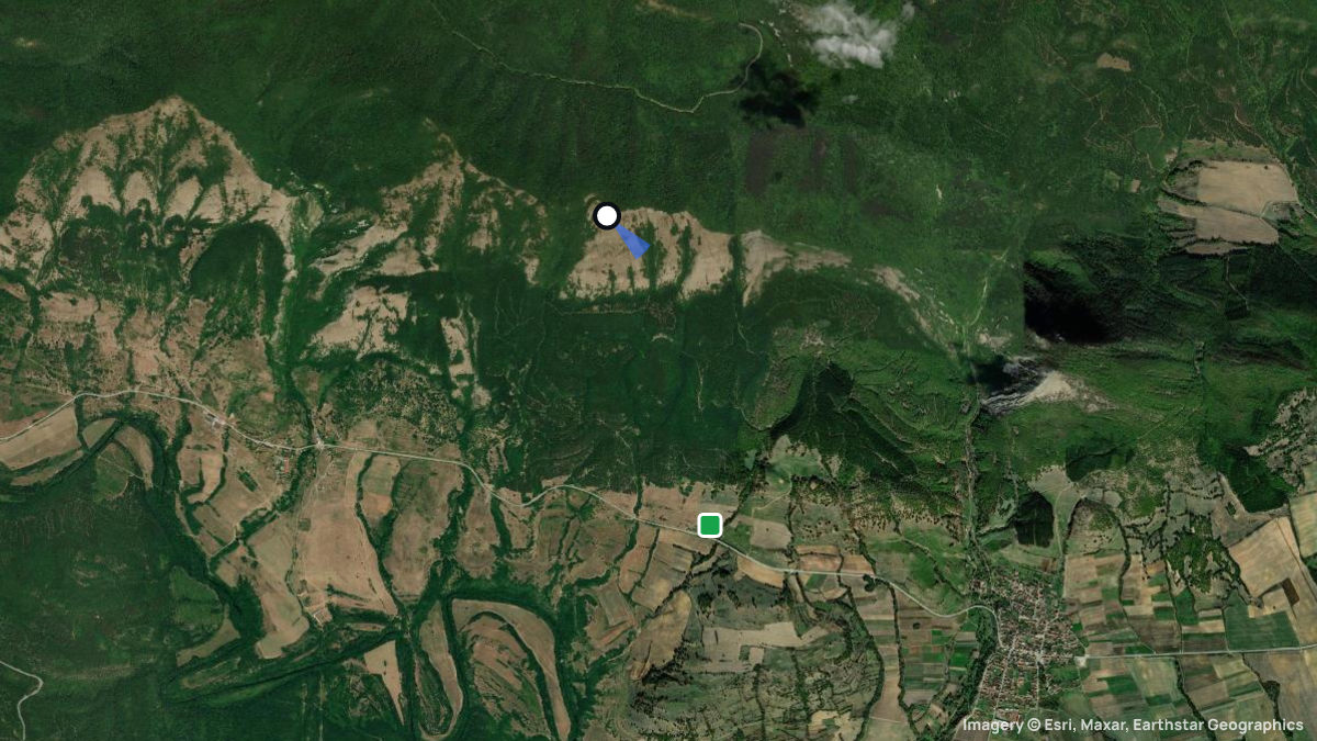 Satellite map of Kamchia with its launches and landings