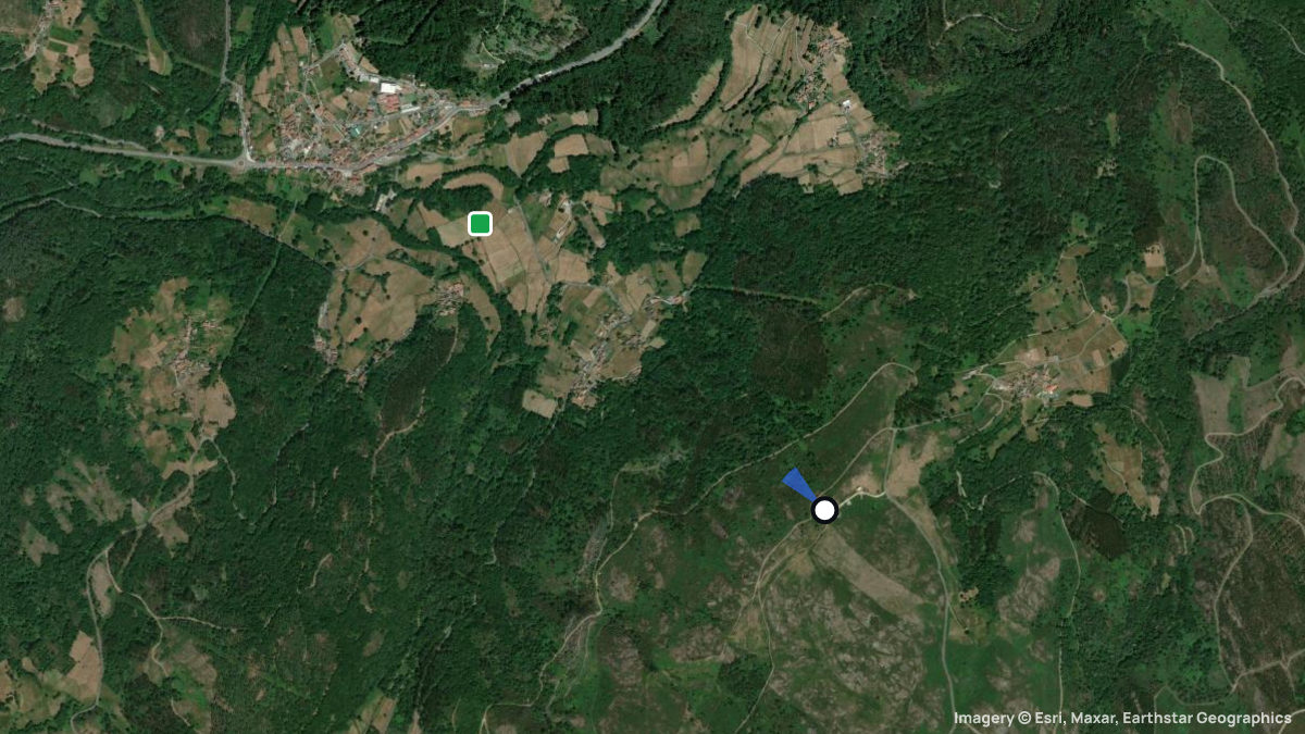 Satellite map of Cerdero with its launches and landings