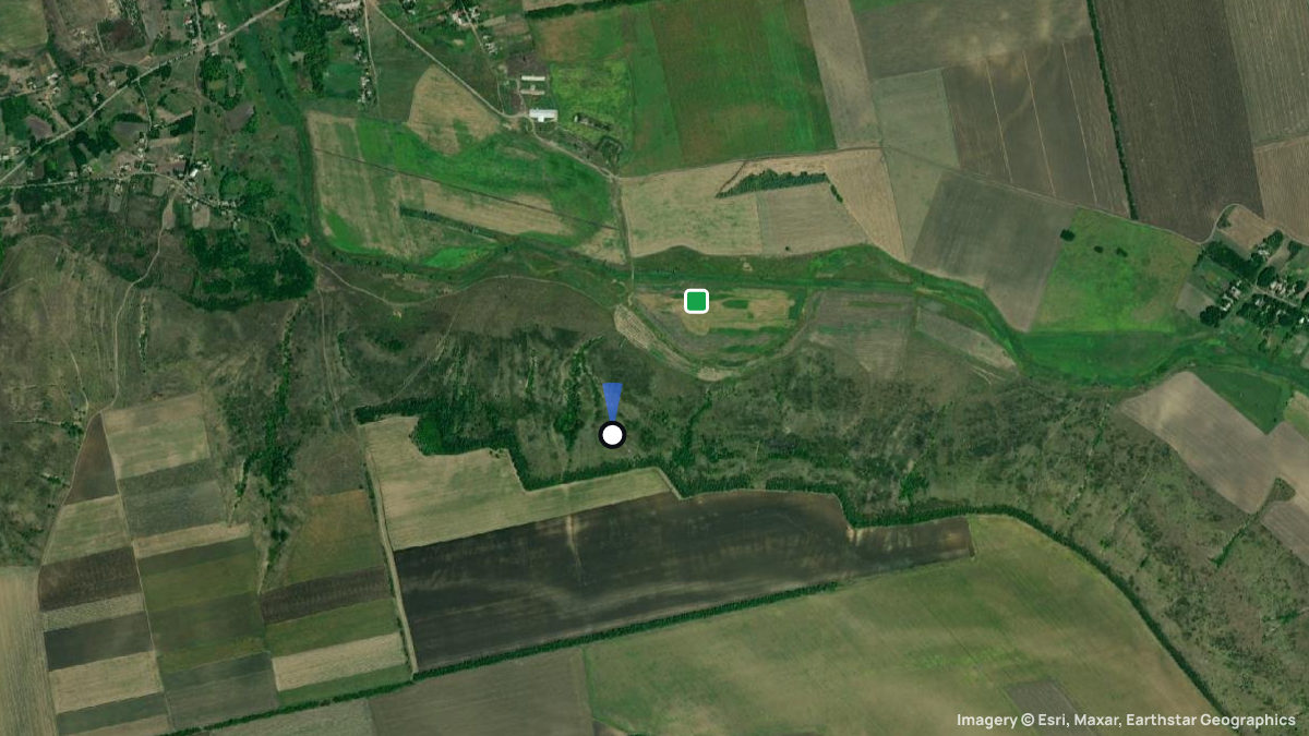 Satellite map of Chervonyi Kut with its launches and landings