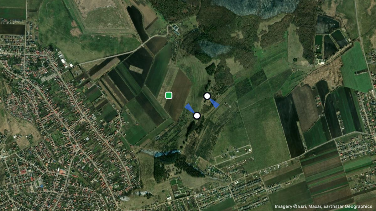 Satellitenkarte von Lempes mit Start- und Landeplätzen