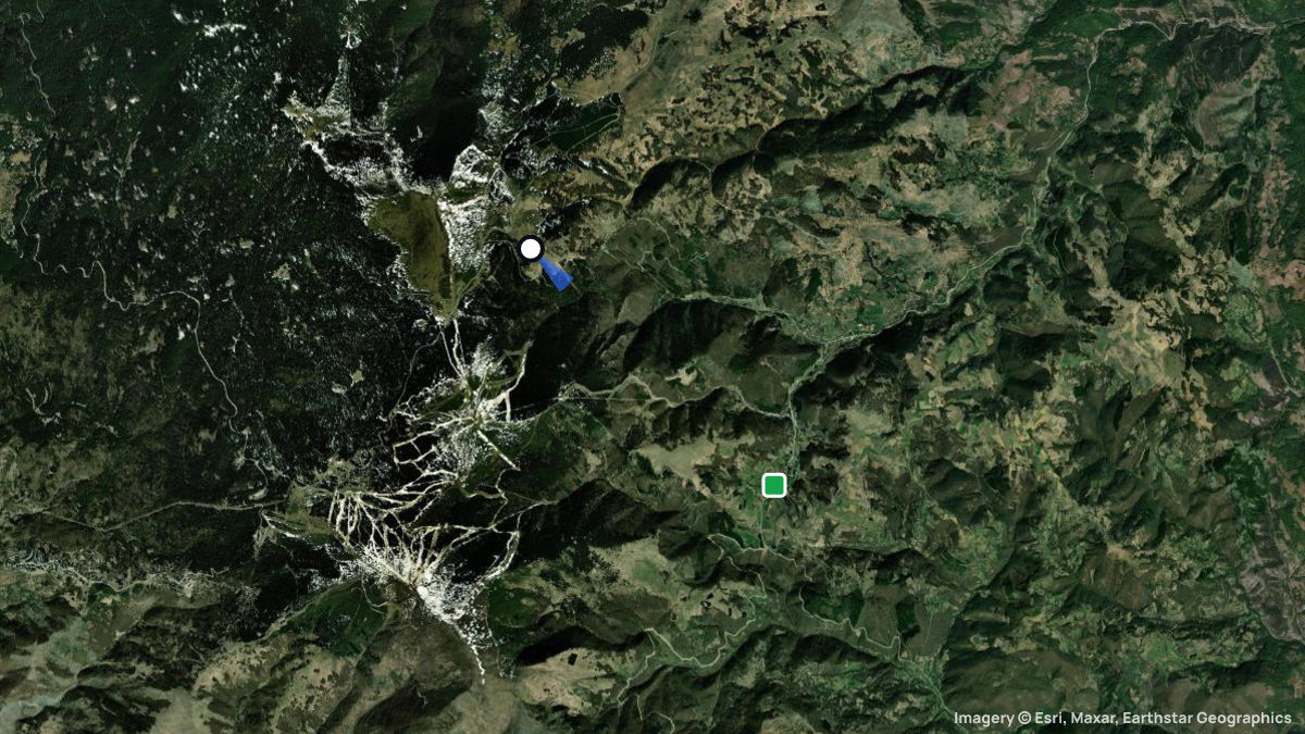 Satellitenkarte von Kopaonik mit Start- und Landeplätzen