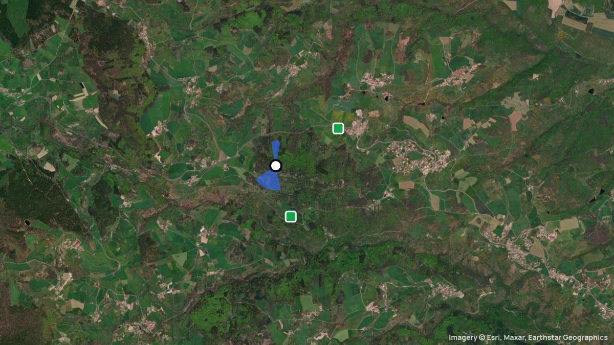 Satellitenkarte von Mont Semiol mit Start- und Landeplätzen