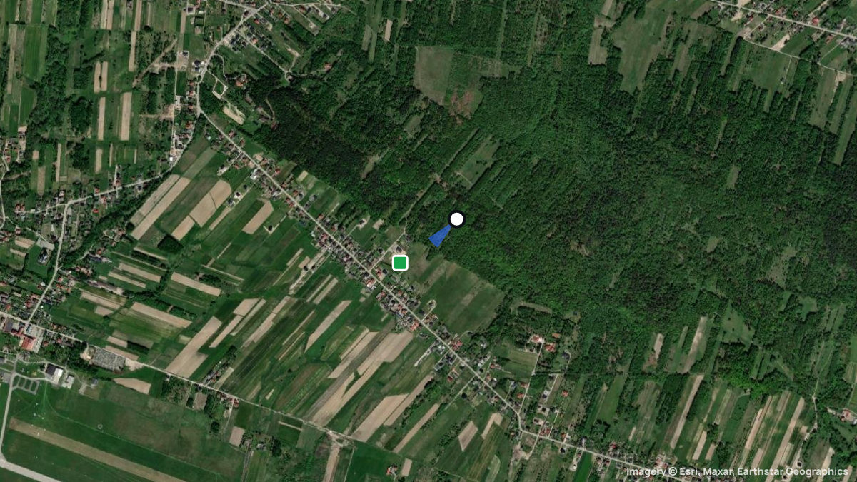 Satellite map of Kolonowka with its launches and landings
