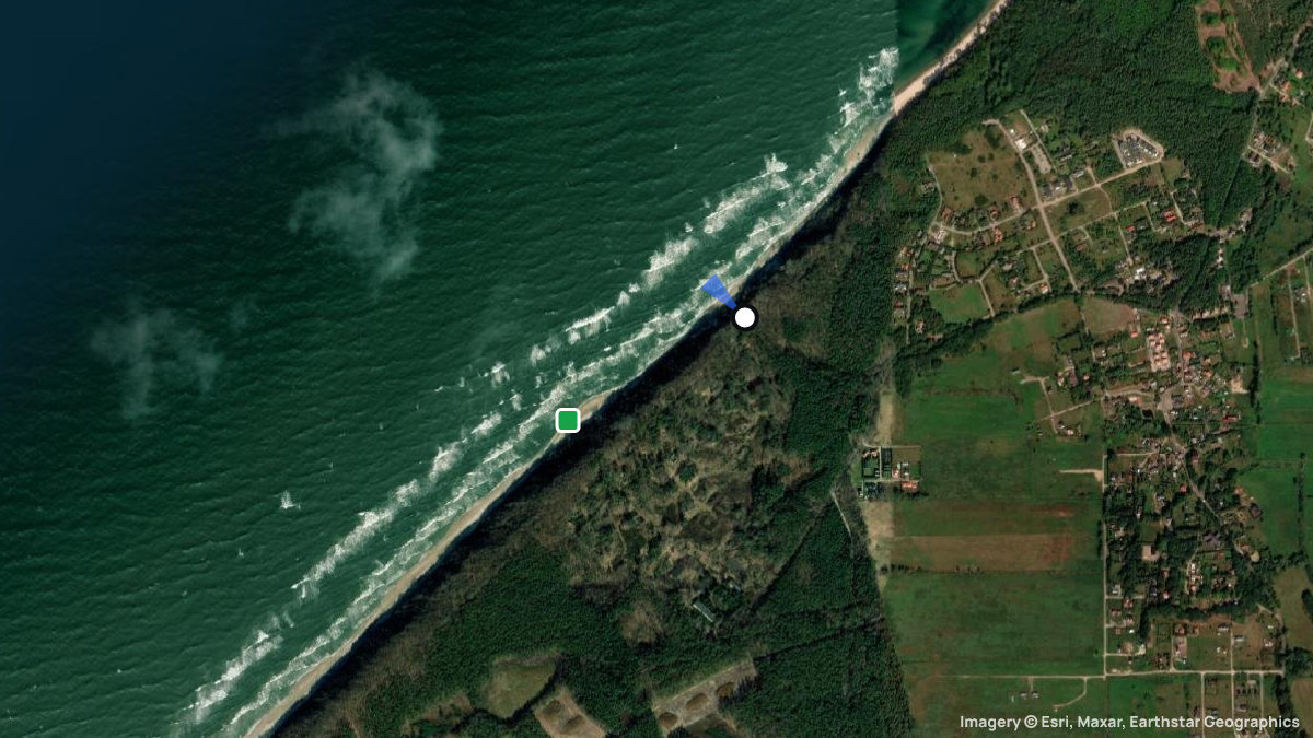 Satellitenkarte von Debina mit Start- und Landeplätzen