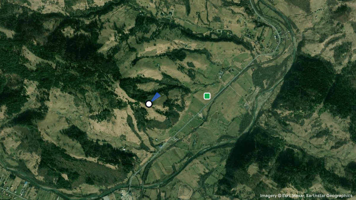 Satellite map of Prisaca with its launches and landings